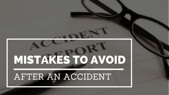 mistakes to avoid after an accident